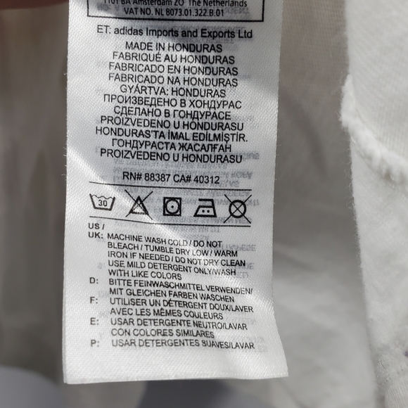 Adidas Multicolor Big Logo Graphic Tee Shirt White - Picture 5 of 5